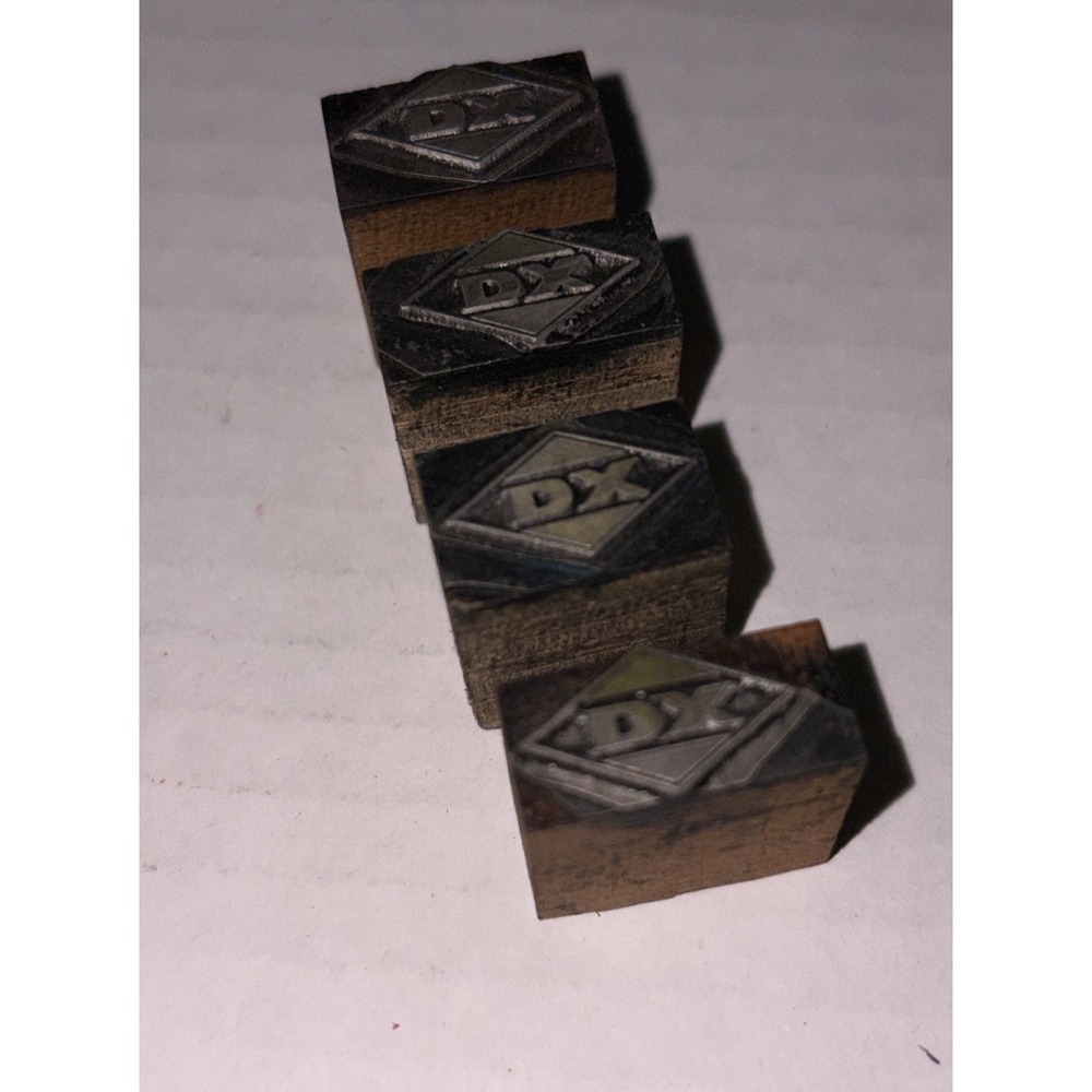 Vintage Printing Letterpress Printers 4 - DX Oil Co Sunoco Gas Oil Logo